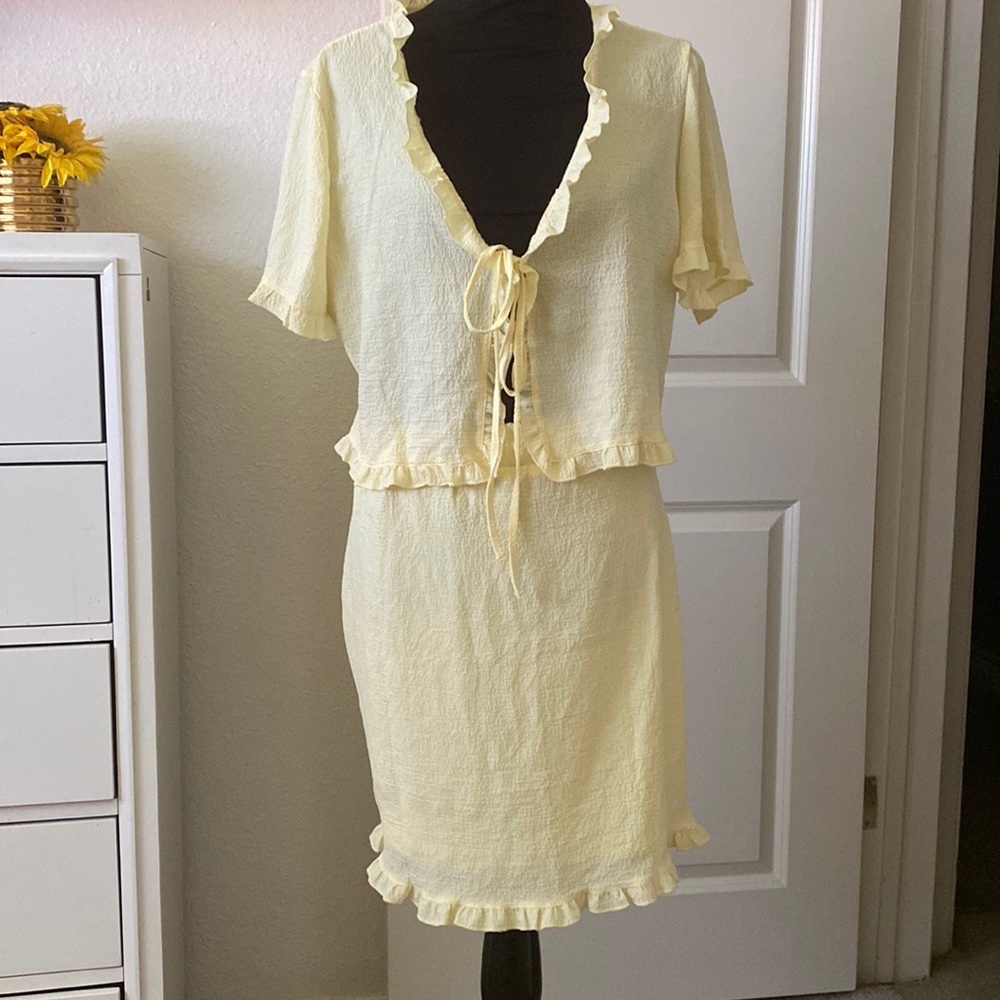 Shein Curve Skirt Set